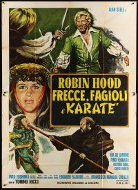 3m799 ROBIN HOOD FRECCE, FAGIOLI E KARATE Italian 2p '76 kung fu & swashbuckler art by Originario!