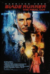 3p102 BLADE RUNNER DS 1sh R07 Ridley Scott sci-fi classic, art of Harrison Ford by Drew Struzan!