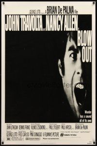 3p107 BLOW OUT 1sh '81 John Travolta & Nancy Allen, directed by Brian De Palma!