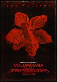 3p152 COLOMBIANA advance DS 1sh '11 Zoe Saldana, Jordi Molla, revenge is beautiful!