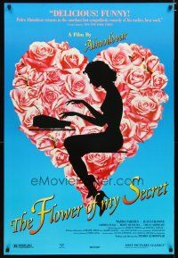 3p254 FLOWER OF MY SECRET 1sh '96 La Flor de mi secreto, Pedro Almodovar, sexy silhouette artwork!