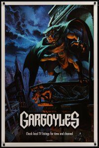 3p280 GARGOYLES tv poster '94 Disney, striking fantasy cartoon artwork of Goliath!
