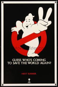 3p289 GHOSTBUSTERS 2 teaser 1sh '89 Ivan Reitman, guess who's coming to save the world again!