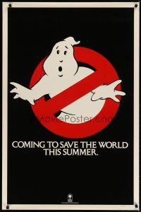 3p285 GHOSTBUSTERS teaser 1sh '84 Bill Murray, Aykroyd & Harold Ramis here to save the world!