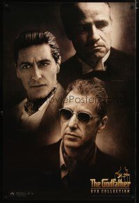 3p300 GODFATHER DVD COLLECTION video 1sh '01 cool close-up images of Marlon Brando & Al Pacino!
