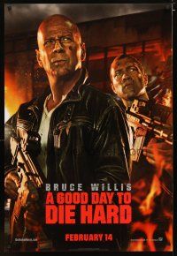 3p310 GOOD DAY TO DIE HARD style B teaser DS 1sh '13 Bruce Willis, Winstead, Jai Courtney!