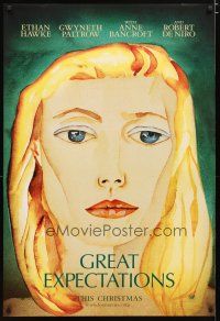 3p316 GREAT EXPECTATIONS style A teaser DS 1sh '98 close-up artwork of Gwyneth Paltrow, Dickens!