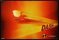 3p407 INCREDIBLES horizontal teaser 1sh '04 Disney/Pixar animated sci-fi superhero family, Dash!