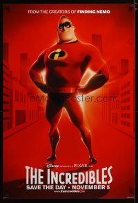 3p405 INCREDIBLES advance DS 1sh '04 Disney/Pixar animated sci-fi superhero family, Mr. Incredible!