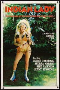 3p416 INDIAN LADY 1sh '81 Ray Dennis Steckler, wacky sexy Native American girl in roller skates!