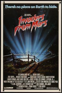3p436 INVADERS FROM MARS pg version 1sh '86 Tobe Hooper, there's no place on Earth to hide!