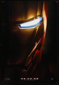 3p442 IRON MAN teaser 1sh '08 Robert Downey Jr. is Iron Man, cool image of suit!