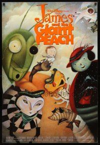 3p454 JAMES & THE GIANT PEACH 1sh '96 Walt Disney stop-motion fantasy cartoon, Lane Smith art