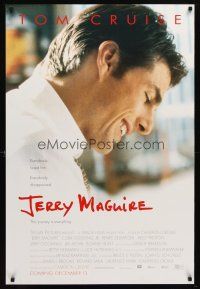 3p456 JERRY MAGUIRE DS advance 1sh '96 close up of Tom Cruise, directed by Cameron Crowe!