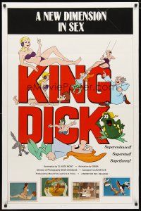 3p473 KING DICK 1sh '83 animated sex, superendowed, superstud & superfunny!