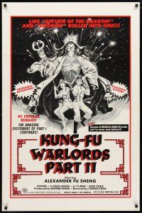 3p481 KUNG-FU WARLORDS PART II 1sh '83 Return of the Dragon & Shogun rolled into one, Shaw Bros!