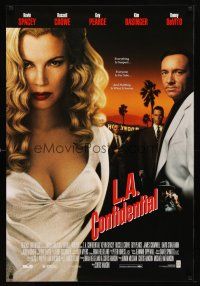 3p482 L.A. CONFIDENTIAL video 1sh '97 Russell Crowe, Guy Pearce, Kevin Spacey, sexy Kim Basinger!