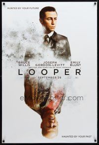 3p515 LOOPER teaser DS 1sh '12 cool image of Bruce Willis & Joseph Gordon-Levitt!