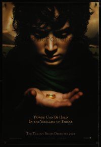 3p516 LORD OF THE RINGS: THE FELLOWSHIP OF THE RING teaser 1sh '01 J.R.R. Tolkien, power!
