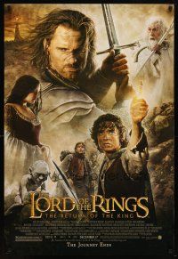 3p517 LORD OF THE RINGS: THE RETURN OF THE KING advance 1sh '03 Jackson, cool cast montage!