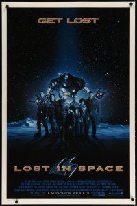 3p523 LOST IN SPACE advance 1sh '98 William Hurt, Heather Graham, Gary Oldman, sci-fi!