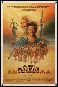 3p525 MAD MAX BEYOND THUNDERDOME 1sh '85 art of Mel Gibson & Tina Turner by Richard Amsel