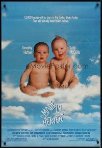 3p526 MADE IN HEAVEN 1sh '87 Alan Rudolph, Timothy Hutton, Kelly McGillis, cute babies!