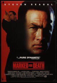 3p534 MARKED FOR DEATH int'l DS 1sh '90 tough guy Steven Seagal is a good cop in a bad mood!