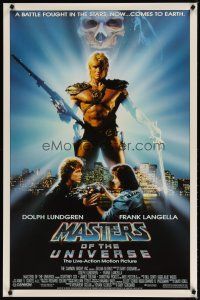 3p538 MASTERS OF THE UNIVERSE 1sh '87 great image of Dolph Lundgren as He-Man!
