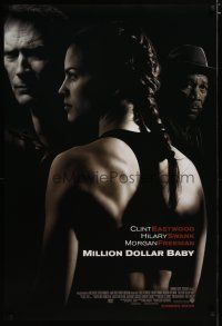 3p550 MILLION DOLLAR BABY int'l advance DS 1sh '04 Clint Eastwood, boxer Hilary Swank, Freeman!