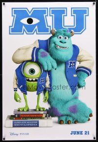 3p554 MONSTERS UNIVERSITY advance DS 1sh '13 Pixar CGI cartoon, wacky image of two of monsters!