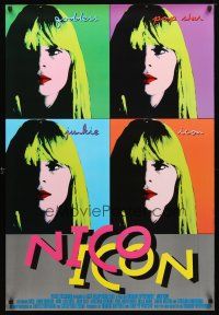 3p567 NICO ICON 1sh '96 biography of the famous goddess, pop star, junkie, icon!