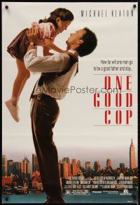 3p587 ONE GOOD COP 1sh '91 Michael Keaton, Rene Russo, Anthony LaPaglia, Rachel Ticotin!
