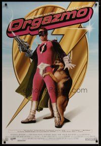 3p588 ORGAZMO Canadian 1sh '97 Trey Parker and Matt Stone, wacky sci-fi superhero!