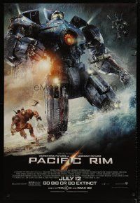 3p594 PACIFIC RIM July 12 style advance DS 1sh '13 Guillermo del Toro directed sci-fi, Idris Elba!