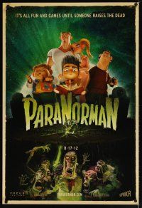 3p596 PARANORMAN advance DS 1sh '12 it's all fun and games until someone raises the dead!