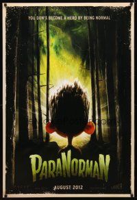 3p597 PARANORMAN August advance DS 1sh '12 you don't become a hero by being normal!
