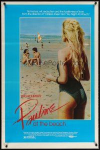 3p602 PAULINE AT THE BEACH 1sh '83 Pauline a la Plage, Eric Rohmer, Amanda Langlet, sexy girl!