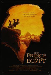 3p621 PRINCE OF EGYPT 1sh '98 Dreamworks cartoon, image of Moses on chariot overlooking city!