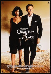 3p627 QUANTUM OF SOLACE advance 1sh '08 Daniel Craig as James Bond + sexy Olga Kurylenko!