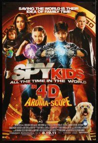 3p723 SPY KIDS: ALL THE TIME IN THE WORLD IN 4D advance DS 1sh '11 Jessica Alba, Joel McHale!