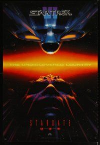 3p737 STAR TREK VI teaser 1sh '91 cool sci-fi image, The Undiscovered Country!