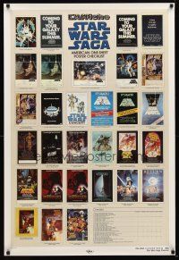 3p745 STAR WARS CHECKLIST 2-sided Kilian 1sh '85 great images of U.S. posters!