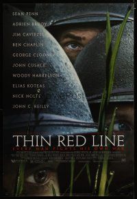 3p771 THIN RED LINE style B 1sh '98 Sean Penn, Woody Harrelson & Jim Caviezel in WWII!