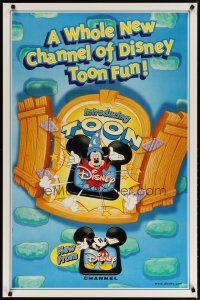 3p787 TOON DISNEY tv poster '98 a whole new channel of Disney cartoon fun, Mickey Mouse!