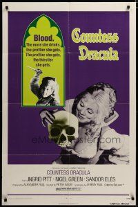 3r218 COUNTESS DRACULA 1sh '72 Hammer, Ingrid Pitt, the more she drinks, the thirstier she gets!