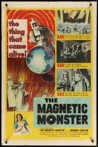 3r354 MAGNETIC MONSTER 1sh '53 cosmic Frankenstein came alive & will swallow the Earth!