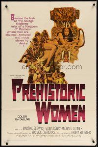3r396 PREHISTORIC WOMEN 1sh '66 Slave Girls, art of sexiest cave babe with whip!