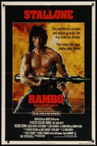 3r402 RAMBO FIRST BLOOD PART II 1sh '85 no man, no law, no war can stop Sylvester Stallone!