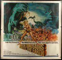 3s114 WHEN DINOSAURS RULED THE EARTH linen int'l 6sh '71 Hammer, great art of sexy cavewomen!